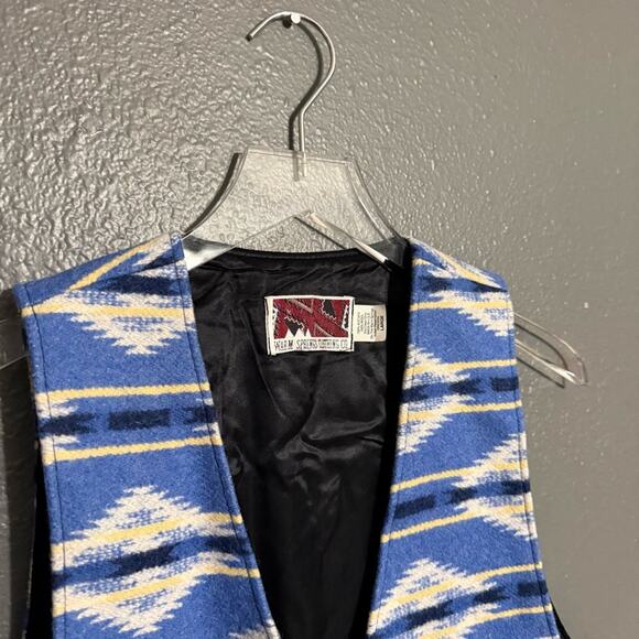 Warm Springs Clothing Vintage Western Wool Vest Size L - Picture 3 of 4